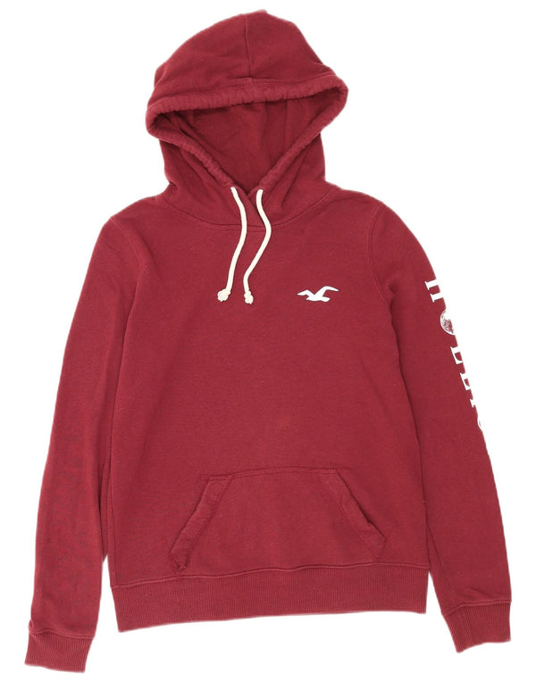 Jumper Hollister pentru femei, supradimensionat, cu capota, UK 6 XS, bumbac maro
