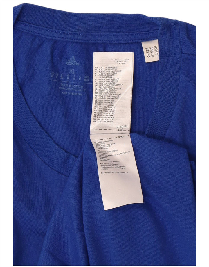 Tricou grafic pentru bărbați ADIDAS Top XL Bumbac albastru