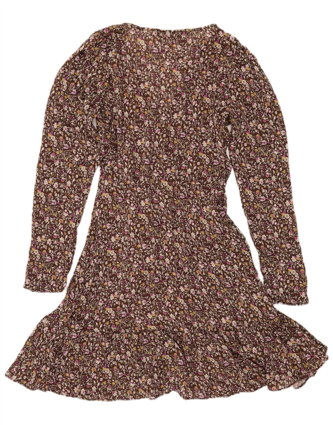 Rochie Wrap cu maneci lungi ZARA UK 6 XS Maro Floral