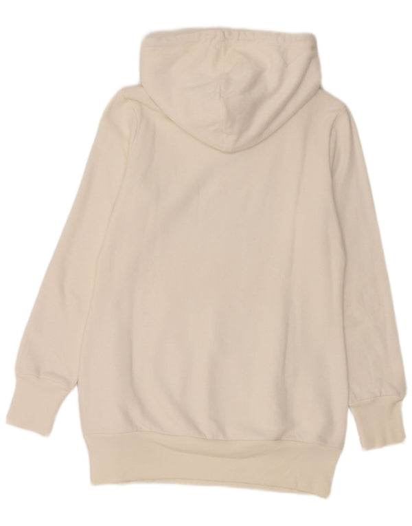 Pulover cu glugă grafic Adidas pentru femei IT 44 Medium White