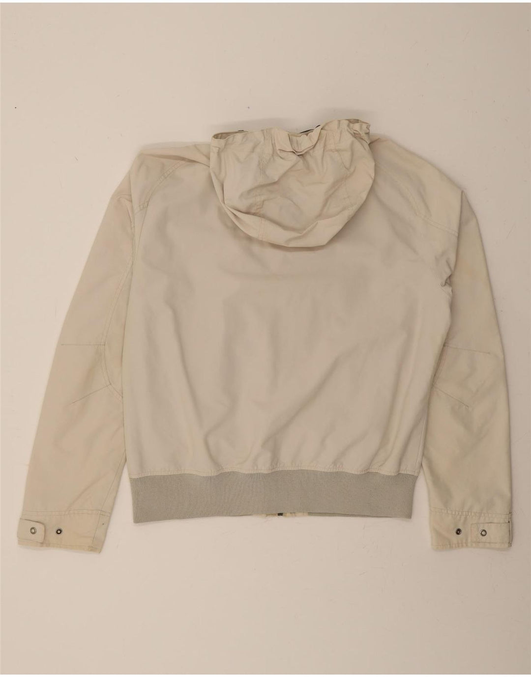 INVICTA Mens Hooded Rain Jacket UK 40 Large Off White Polyamide Vintage Invicta and Second-Hand Invicta from Messina Hembry 