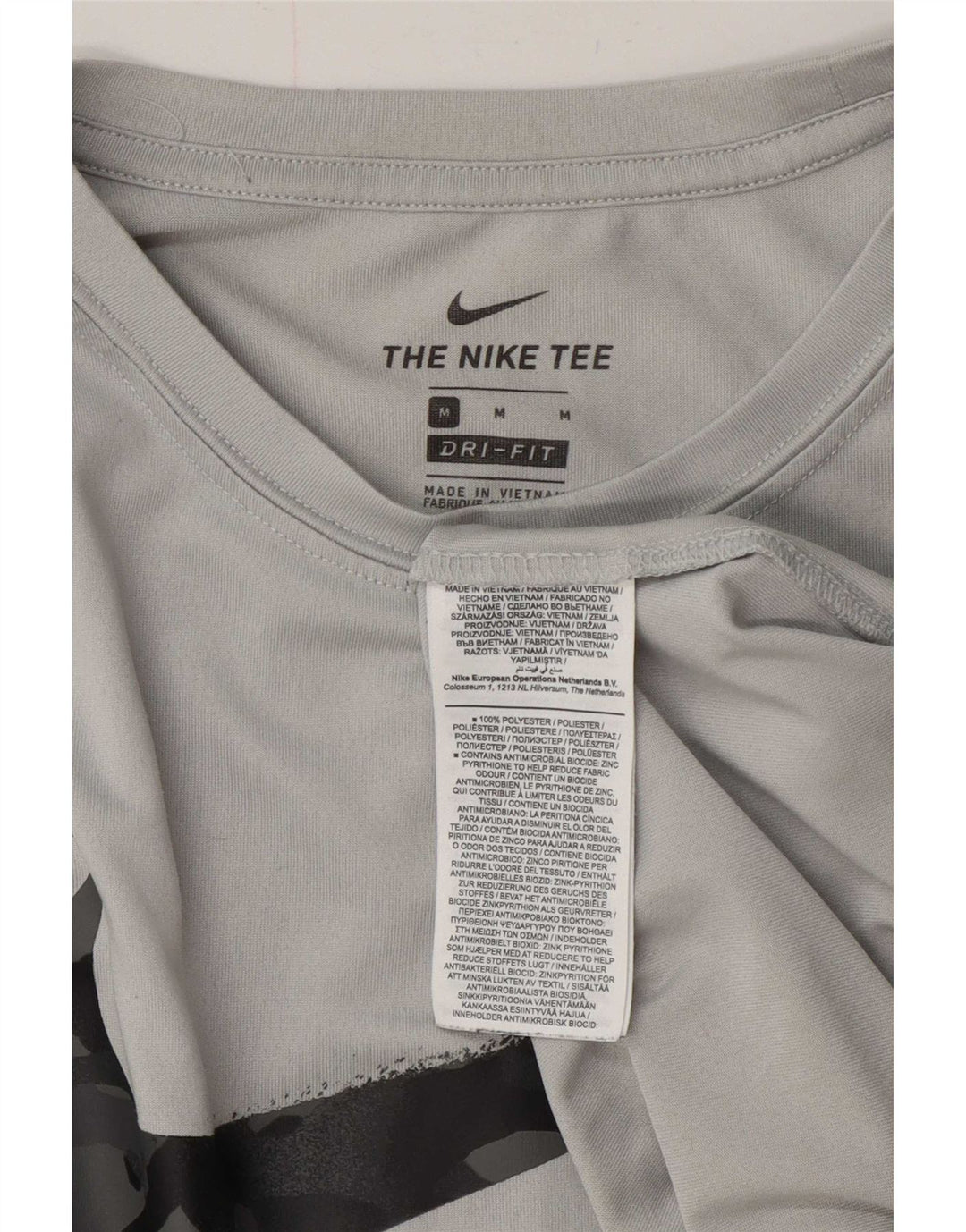 Tricou grafic Nike Dri Fit pentru bărbați Top Medium Gri Poliester
