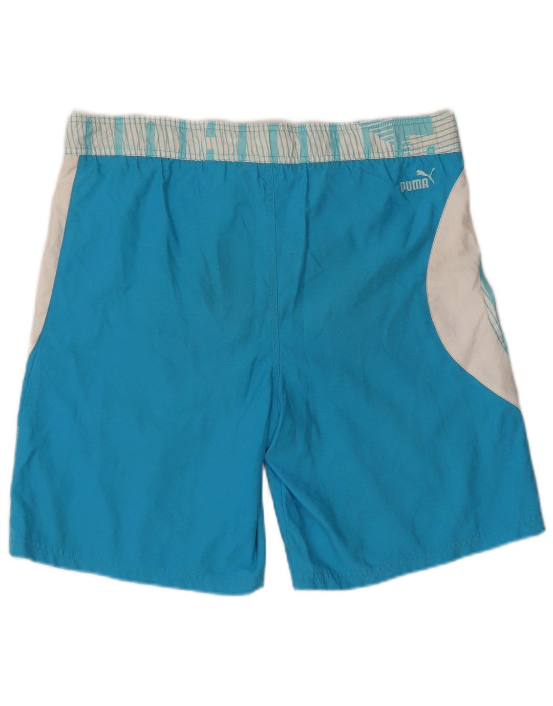 Pantaloni scurți de înot cu grafică Puma pentru bărbați, albastru mediu, poliester color bloc