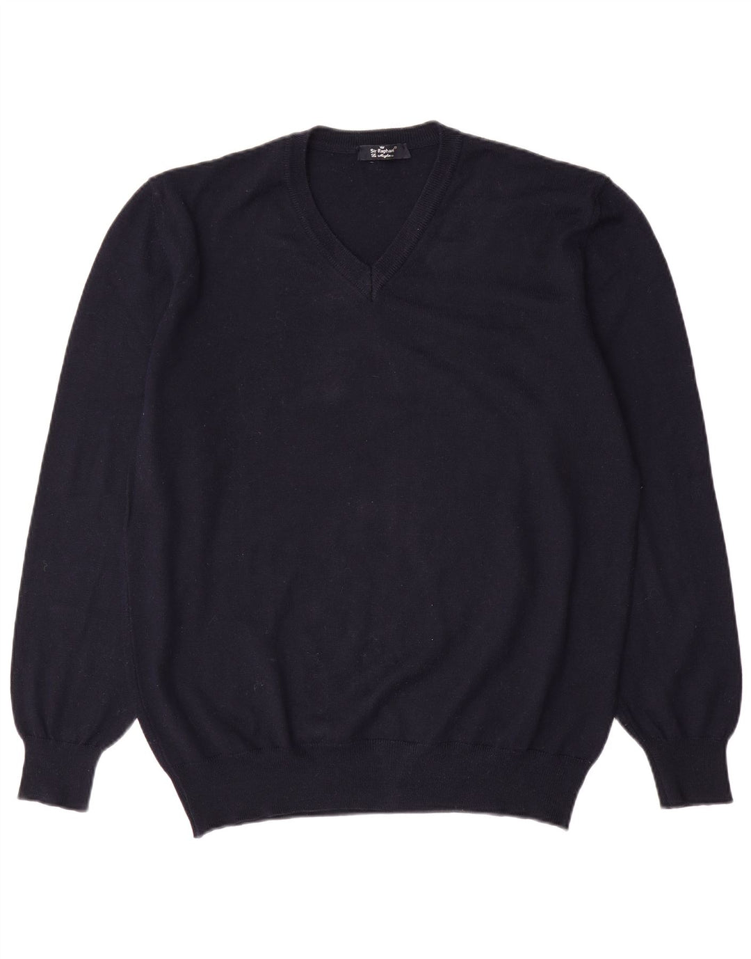 SIR RAPHAEL Pulover cu decolteu în V pentru bărbați, 2XL, acrilic, albastru bleumarin