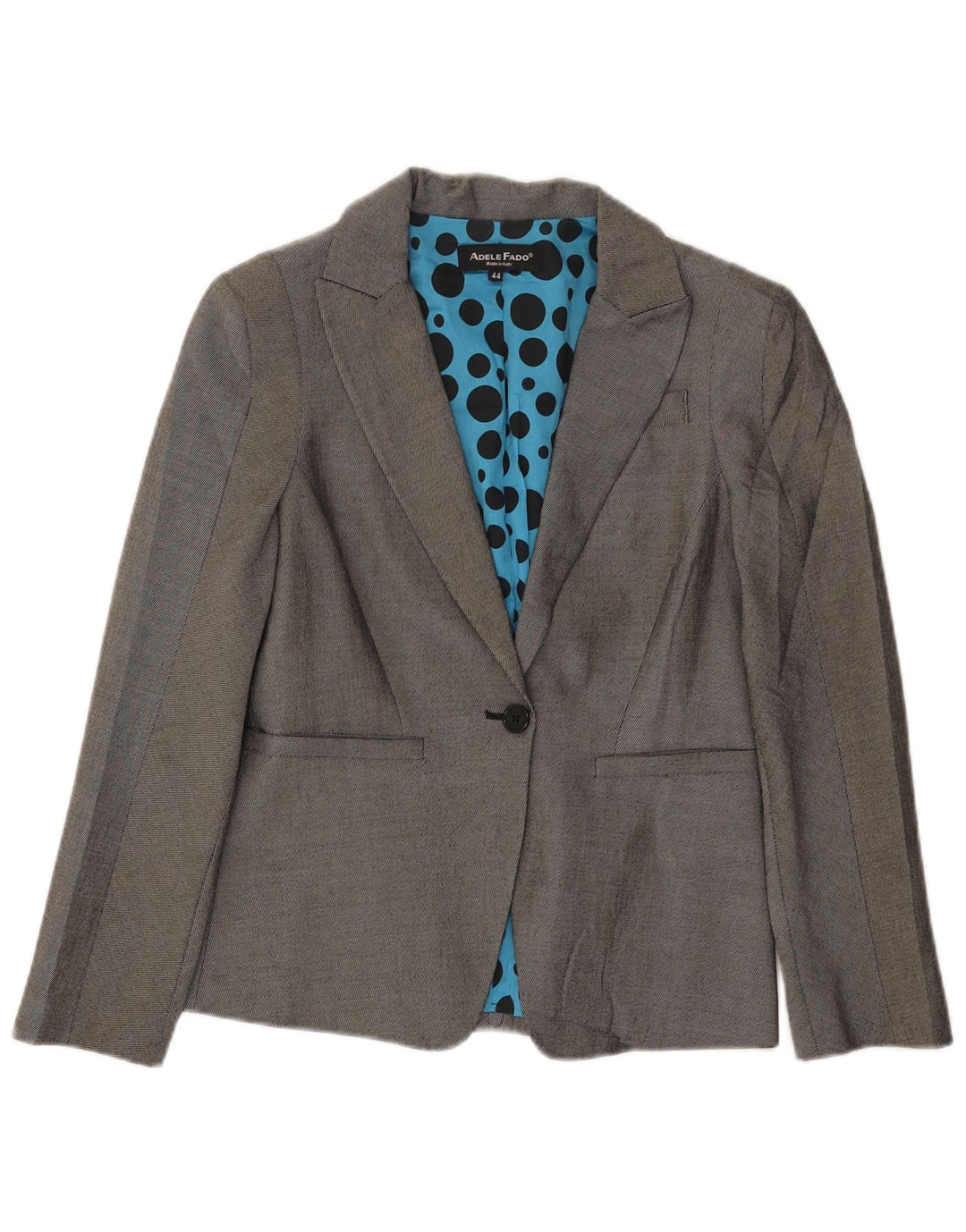 Adele Fado Jachetă Blazer Femei 1 Buton IT 44 Lână Gri Mediu