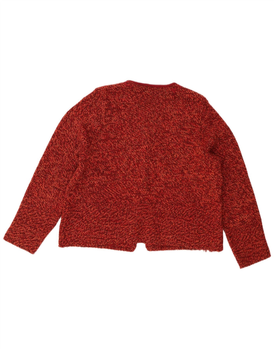 Pulover cardigan pentru femei în culise UK 14 portocaliu mediu cu pete din poliacrilic