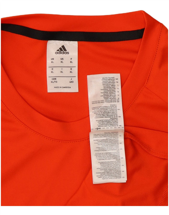 Adidas Climalite Trening Top XL Orange Colorblock Poliester