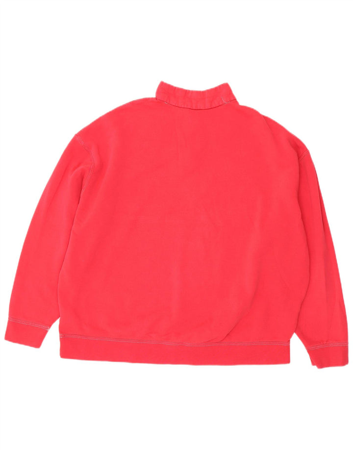 Pulover Nike pentru femei, supradimensionat, cu fermoar și gât, UK 14, bumbac roz mediu