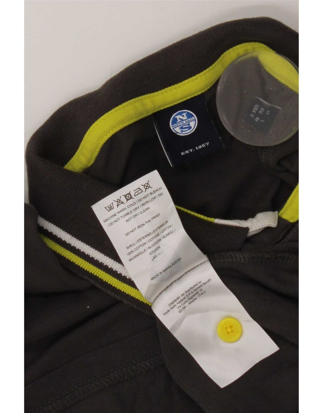 Tricou polo North Sails pentru bărbați, bumbac gri mediu