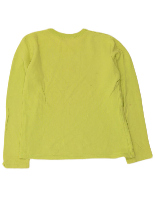 Pulover Benetton pentru fete cu grafic 11-12 ani XL bumbac verde