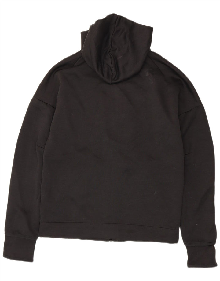Pulover Adidas pentru bărbați, cu fermoar, poliester mediu negru