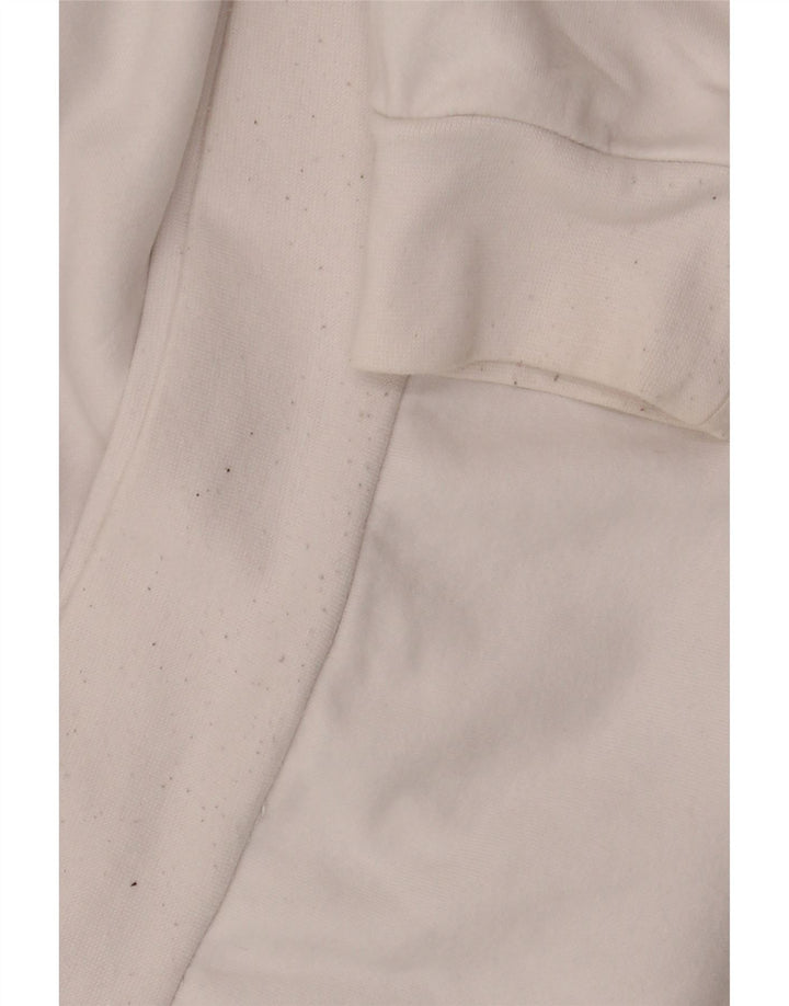 Pulover cu glugă grafic KAPPA pentru bărbați, mare, alb, bumbac