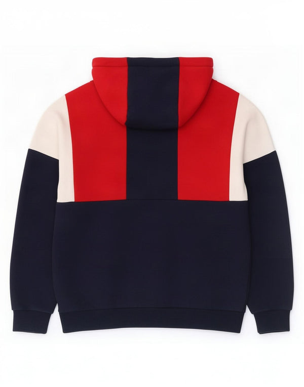 Fila Mens Hoodie Jumper Medium Multicoloured Colourblock Cotton