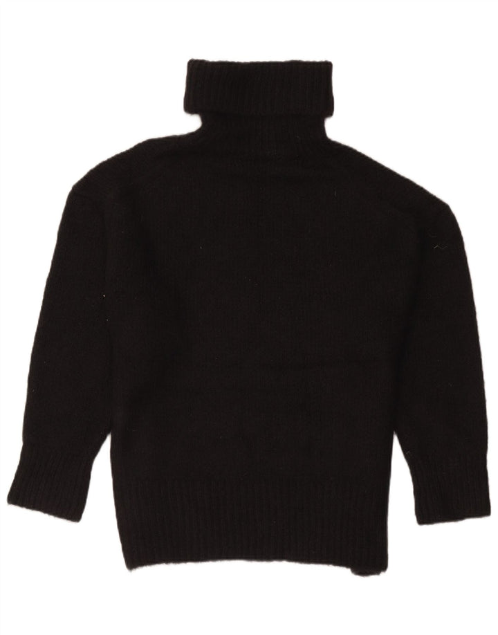 Pulover supradimensionat pentru femei Zara, cu gât rulat, UK 14 Medium Negru Acrilic