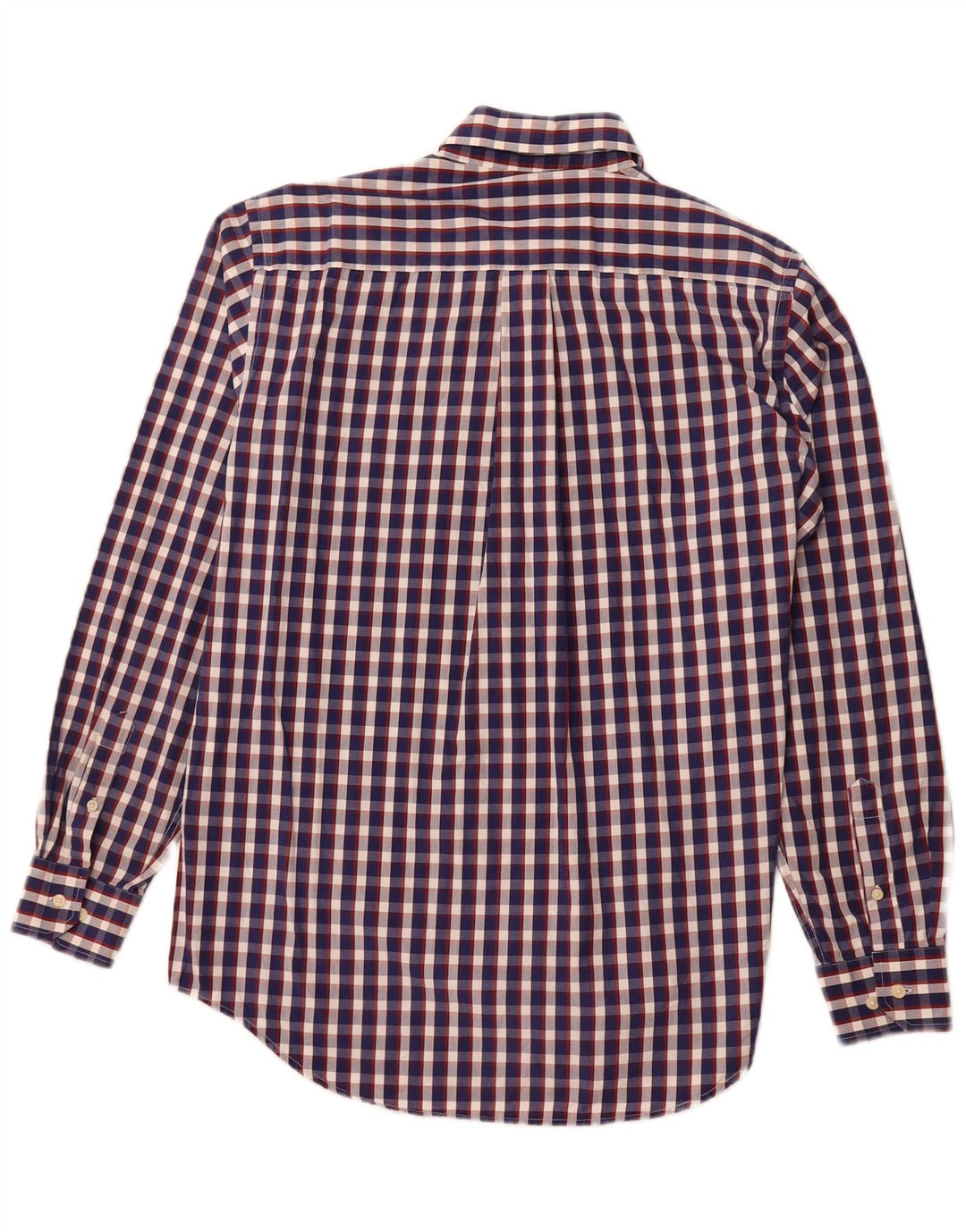 BEST COMPANY Mens Shirt Medium Navy Blue Check Cotton