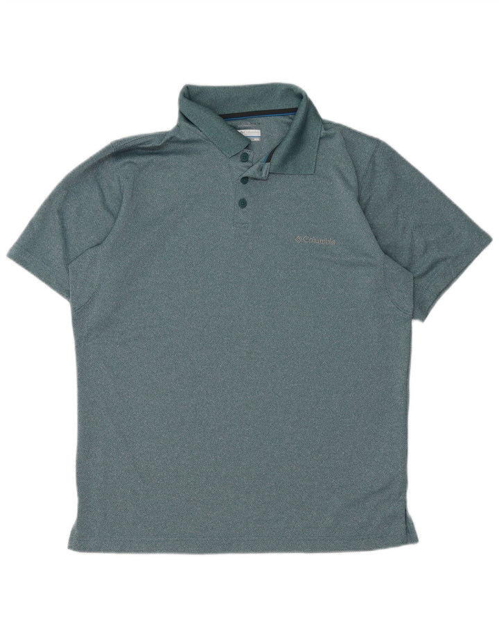 Tricou polo Columbia pentru bărbați, poliester verde mediu