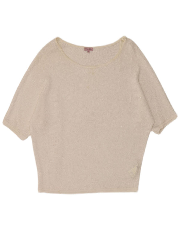 Phase Eight Pulover supradimensionat pentru femei cu gât de barcă UK 14 Medium White