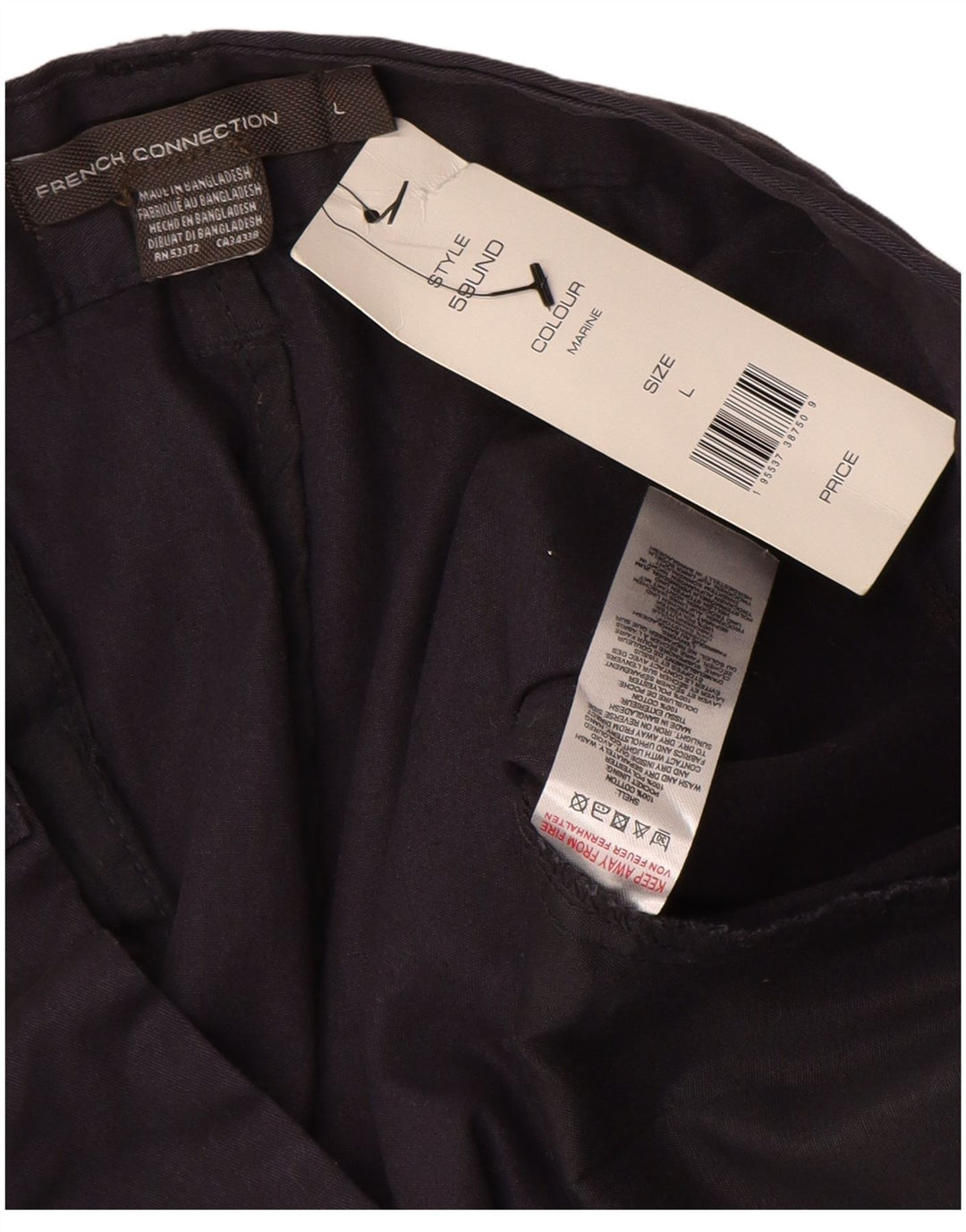 FRENCH CONNECTION Pantaloni scurți chino pentru bărbați, mari W34, bumbac bleumarin