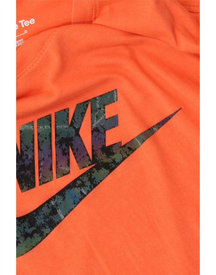 Tricou grafic Nike pentru bărbați Top din bumbac portocaliu mediu