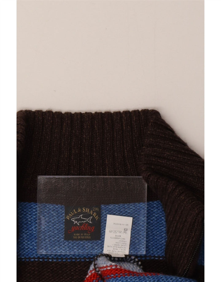 Pulover pentru bărbați PAUL & SHARK, cu fermoar și gât, 2XL, multicolor