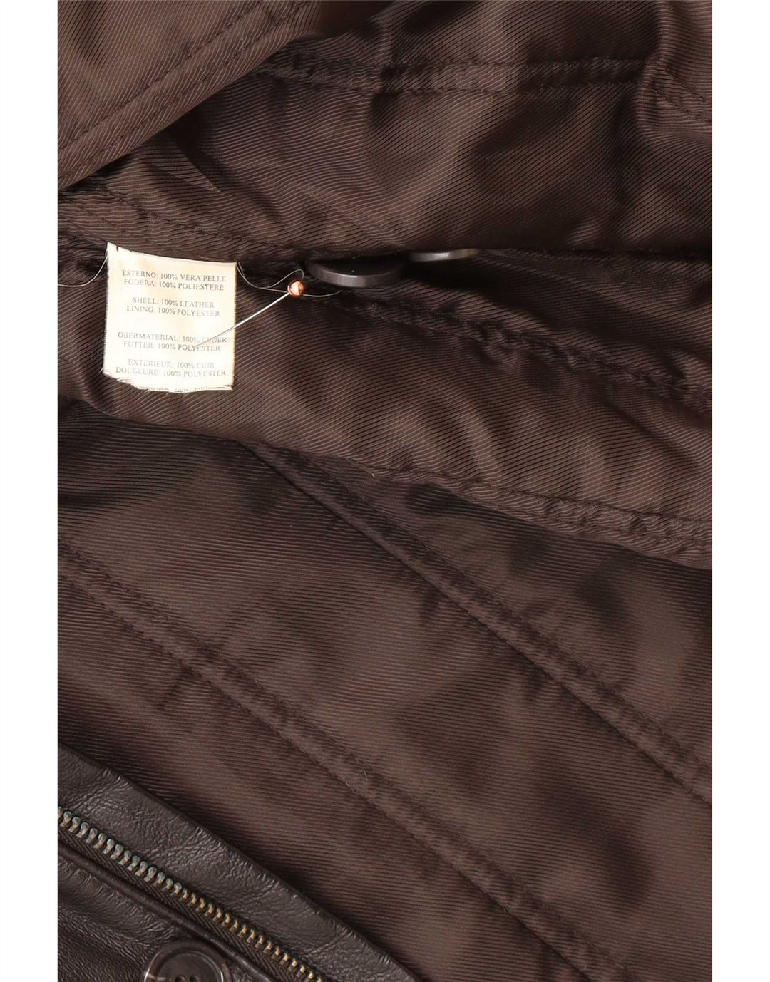 Palton din piele vintage pentru bărbați IT 58 3XL negru