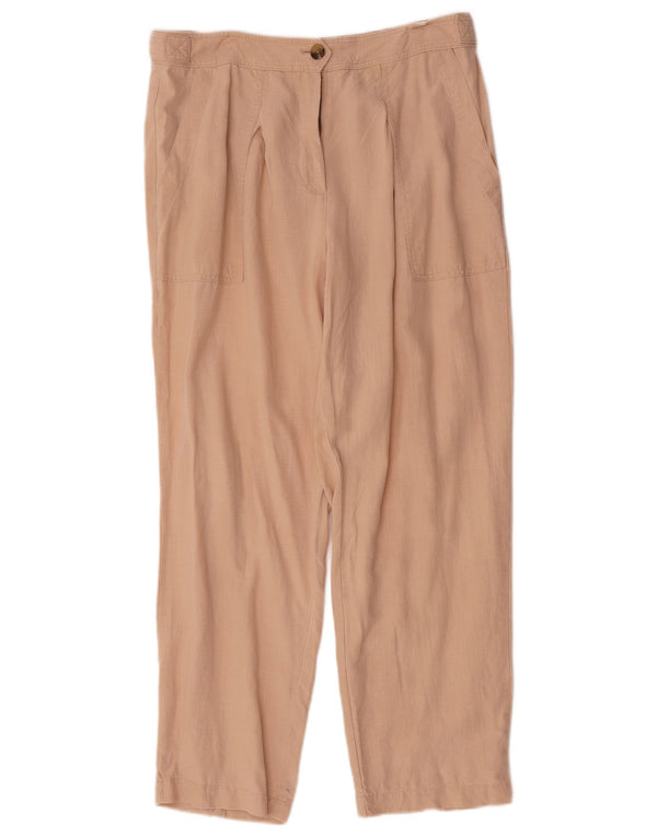 Pantaloni chino pentru femei cu talie înaltă Marks & Spencer UK 14 Large W34 L29 Bej