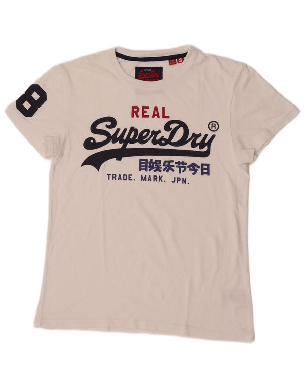 Tricou grafic pentru bărbați Superdry Top mic, alb, bumbac