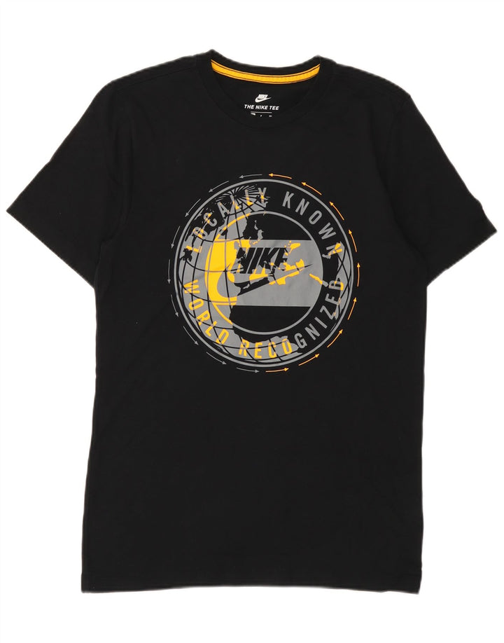 Tricou grafic Nike pentru bărbați Top mic, negru, bumbac
