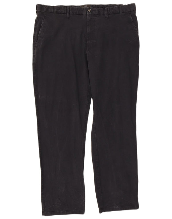 Pantaloni chino obișnuiți pentru bărbați Marks & Spencer L40 L31 Bumbac bleumarin