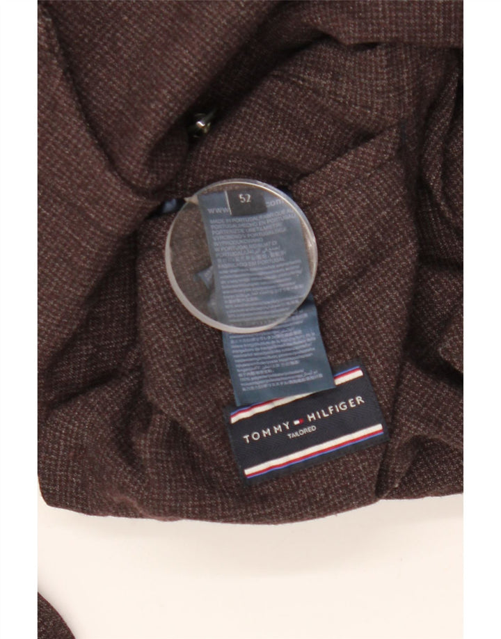 Jachetă pentru bărbați Tommy Hilfiger Tailored Fit cu 2 nasturi IT 52 XL Lână maro