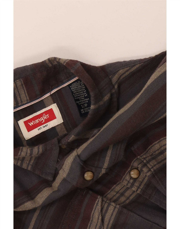 Cămașă de flanel pentru bărbați Wrangler, bumbac cu dungi gri mici