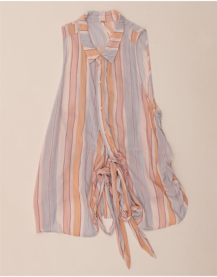 Bluză cămașă pentru femei Free People UK 12 Medium, multicoloră, cu dungi