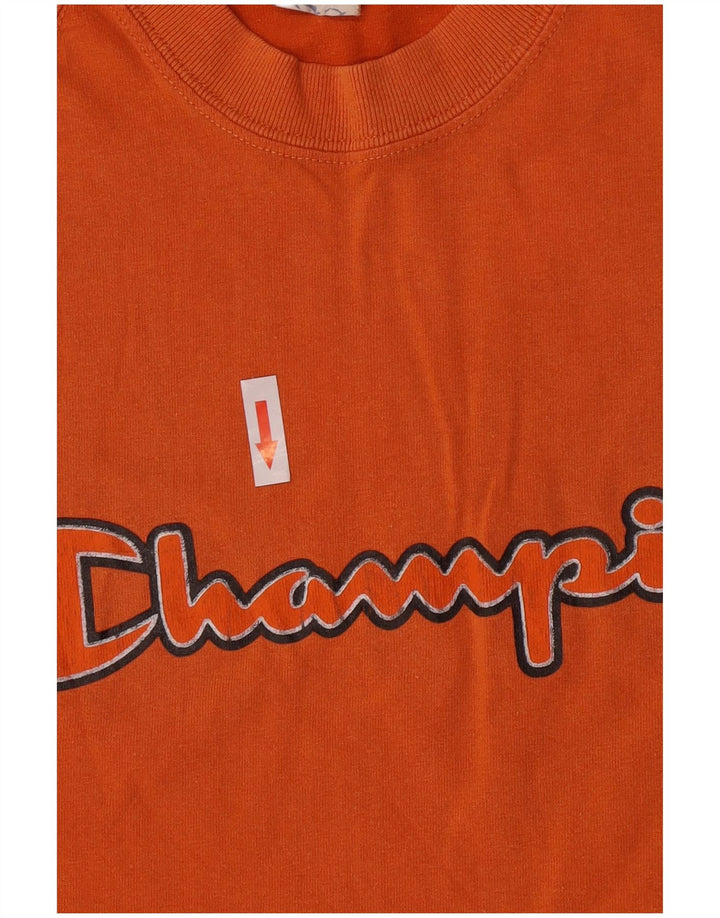 Tricou grafic pentru bărbați Champion Top din bumbac portocaliu mediu