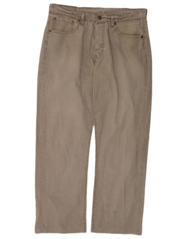 Blugi drepti pentru bărbați Levi's 401 W33 L28 bumbac gri