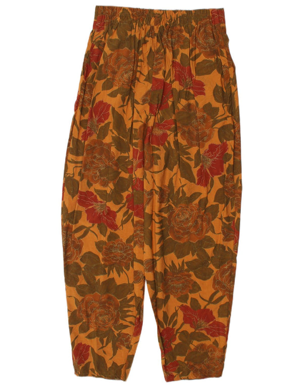 ST. BERNARD Womens Harem Trousers UK 14 Medium W28 L26 Orange Floral