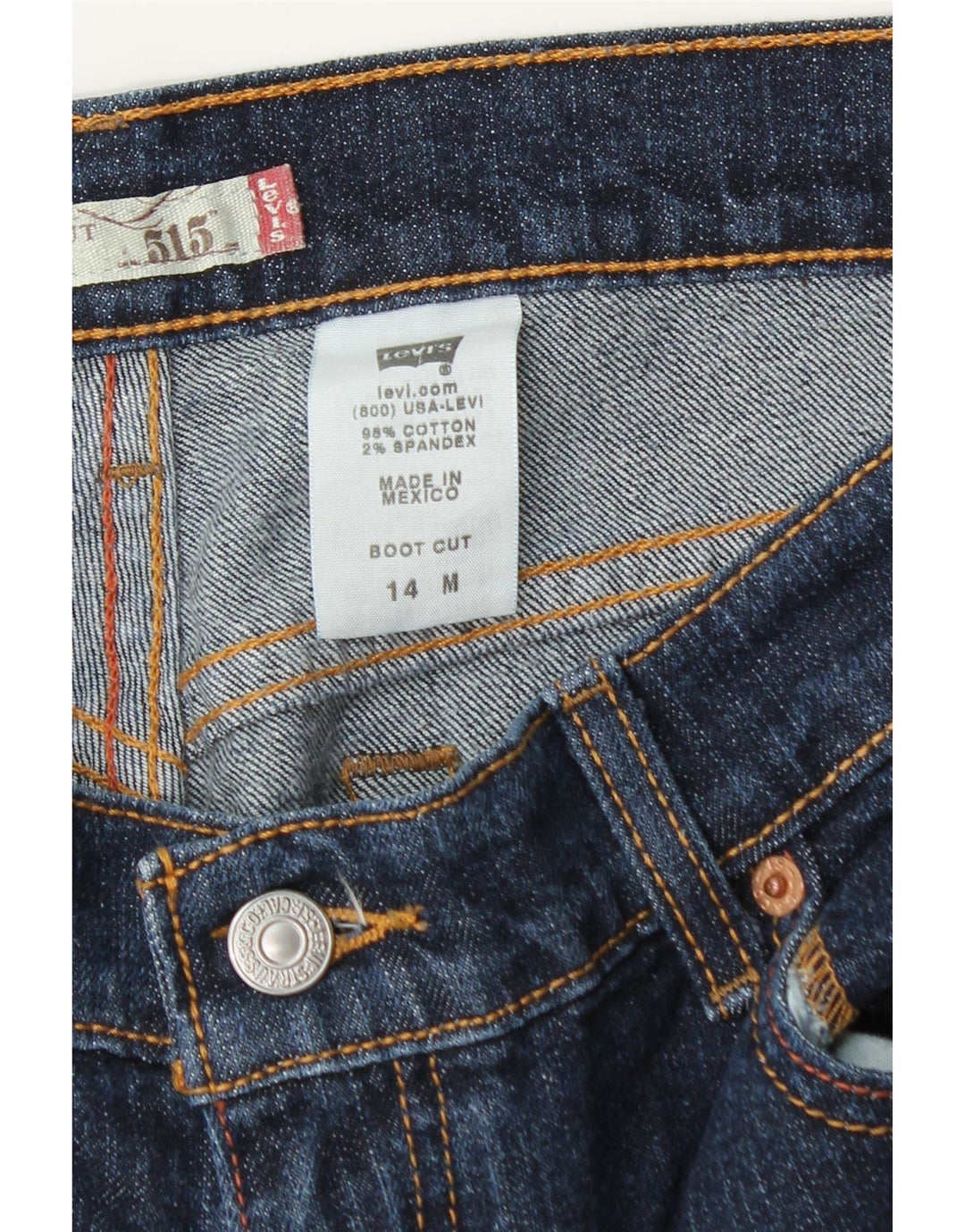 Blugi Levi's 515 Bootcut pentru femei US 14 XL W36 L32 Bumbac albastru