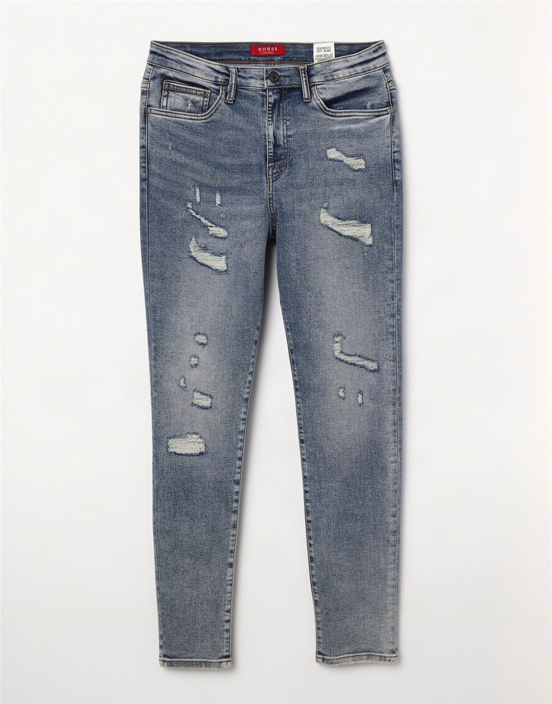 Blugi slim pentru bărbați Guess Distressed W31 L32 Bumbac albastru