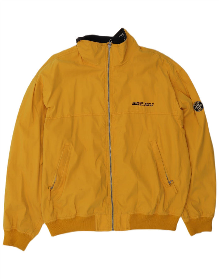 INVICTA Mens Bomber Jacket UK 42 XL Yellow Polyester