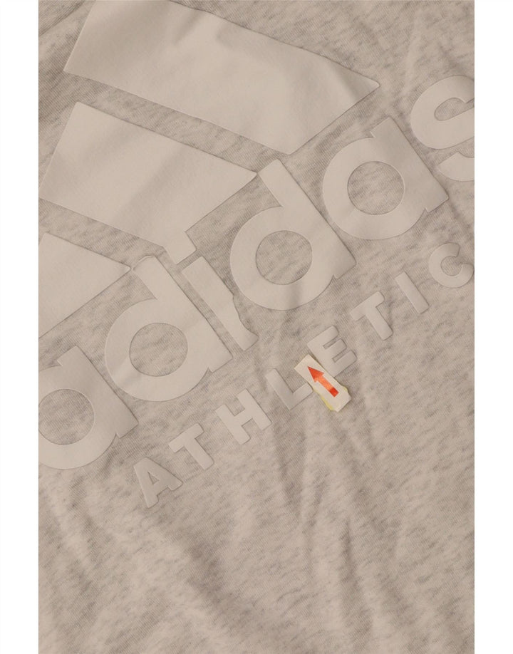 Pulover ADIDAS cu grafic pentru femei UK 16 mare gri