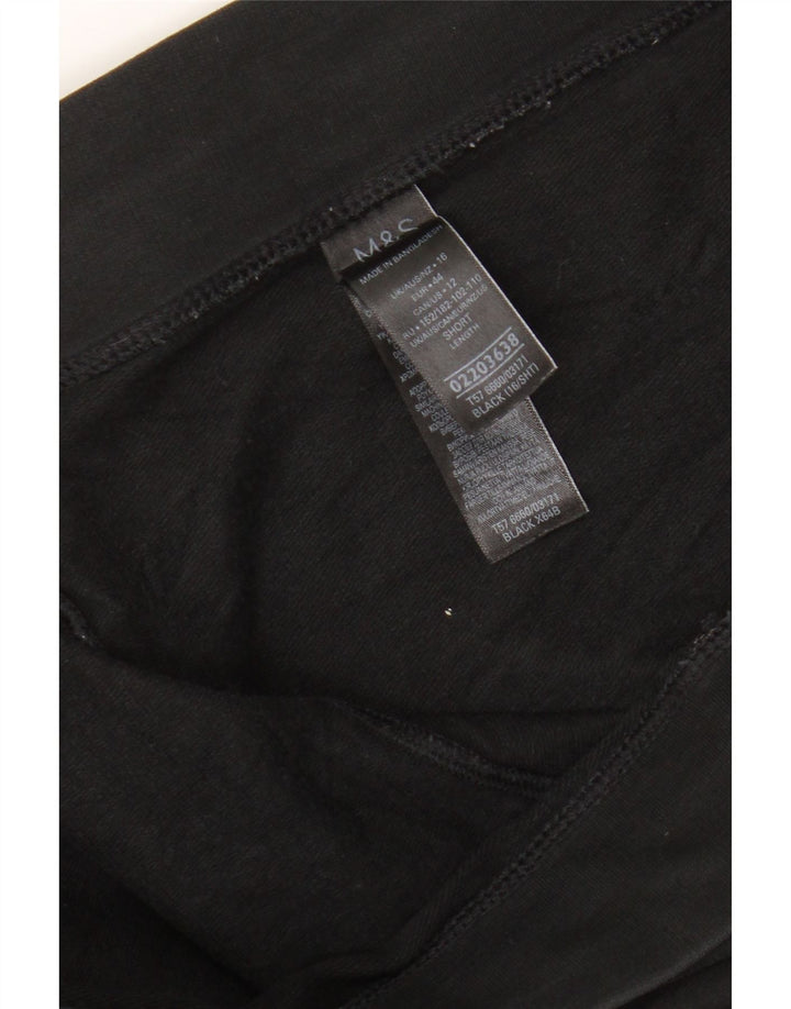 Leggings scurti pentru femei Marks & Spencer UK 16, mare, negru, bumbac