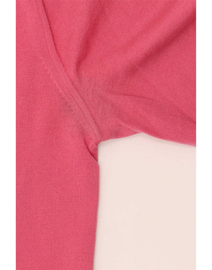 Pulover cu decolteu în V Fred Perry pentru femei UK 12 Roz mediu