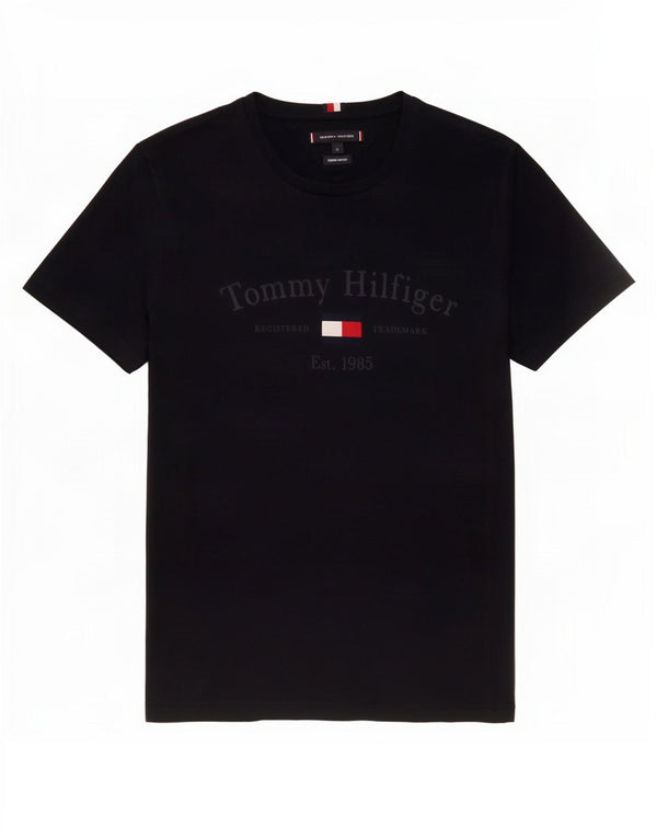 Tricou grafic Tommy Hilfiger pentru bărbați Top XL bumbac negru
