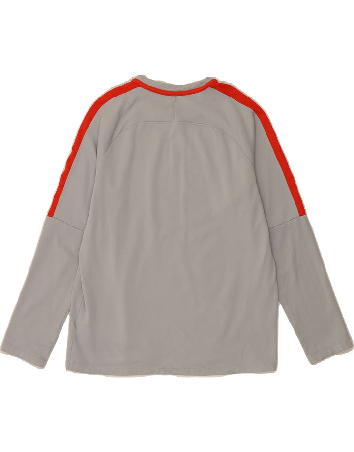 NIKE Dri Fit Top cu mânecă lungă pentru femei UK 14 Medium Gri Poliester