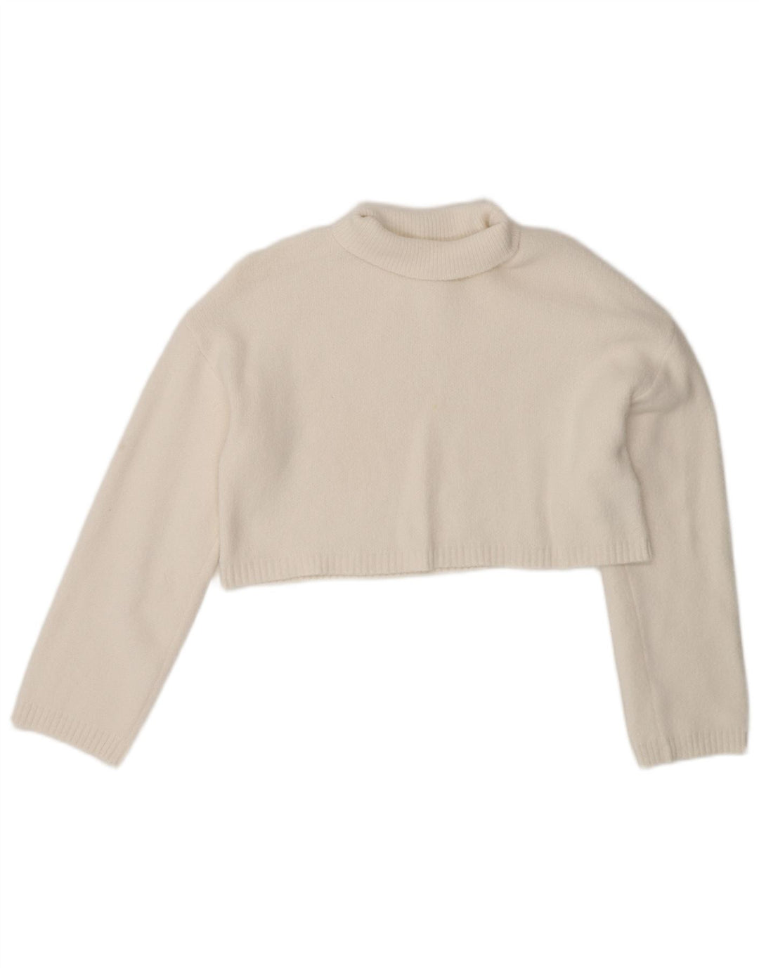 Pulover oversized cu gât rulat Zara pentru femei UK 10 Small White