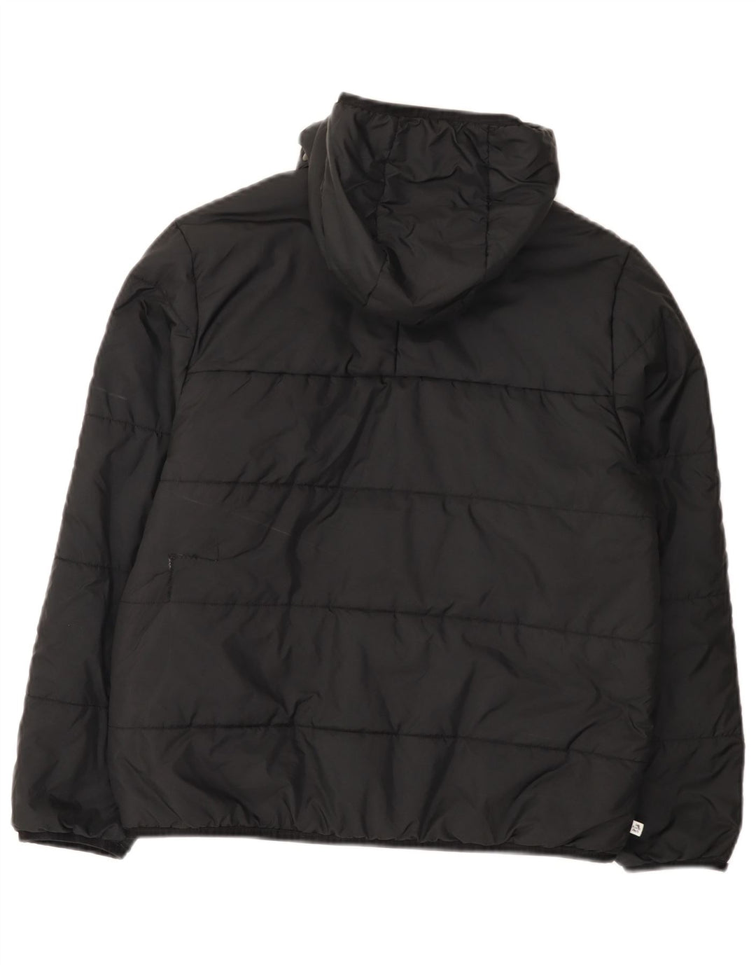 Jachetă căptușită cu glugă Adidas pentru băieți 11-12 ani, poliester negru