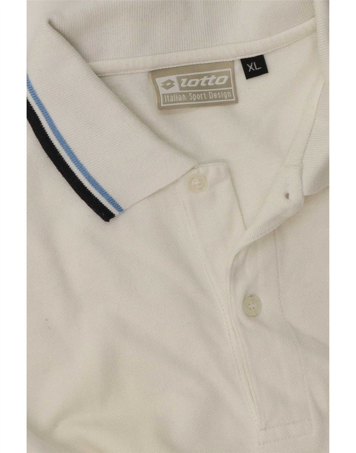 Tricou polo pentru bărbați Lotto XL alb