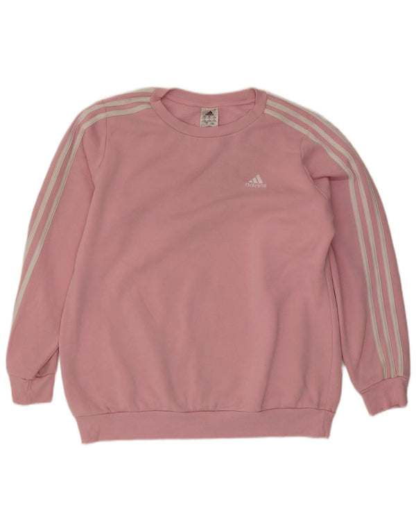 Pulover adidas supradimensionat pentru femei UK 20/22 XL bumbac roz