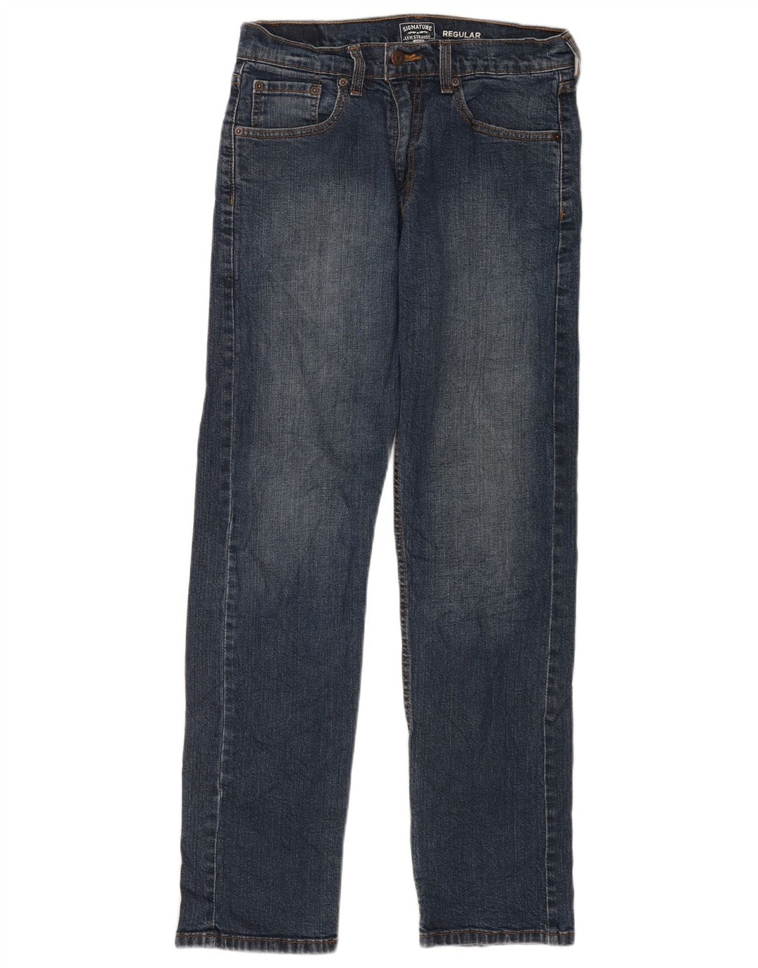 Blugi drepti obișnuiți pentru bărbați Levi's Signature L30 L32 Bumbac albastru