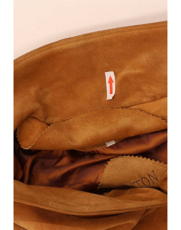 Pardesiu vintage de piele intoarsa pentru femei IT 42 Medium Beige Piele