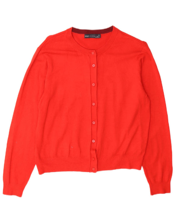 Pulover cardigan pentru femei Marks & Spencer UK 16 mare, roșu, viscoză